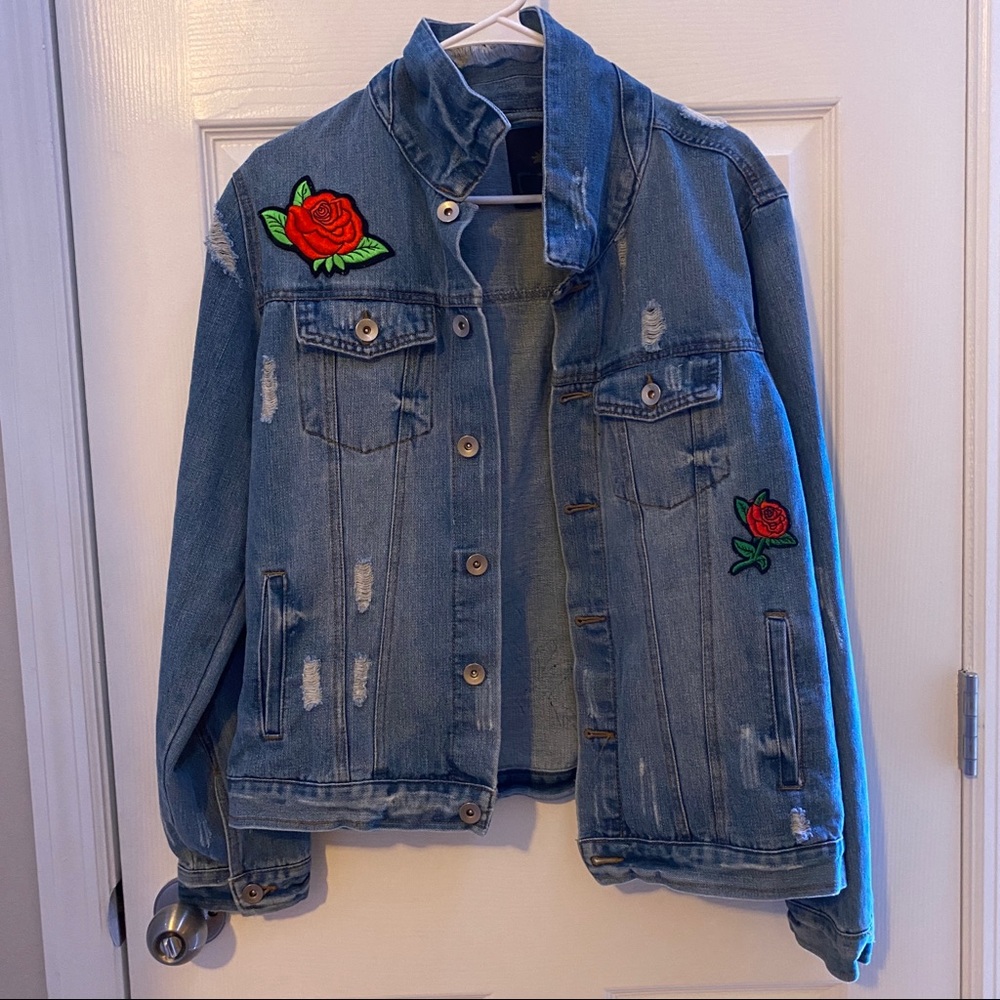 Rose denim jacket